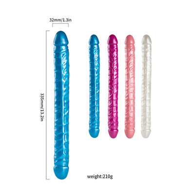 Jellies-Realistic Double Dong Adult Dildo Sex Toys per lesbiche impermeabile flessibile Dildo per donne vaginale G-spot e An