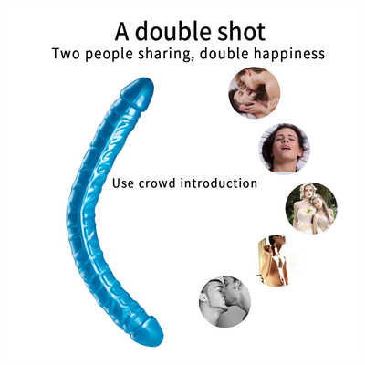 Jellies-Realistic Double Dong Adult Dildo Sex Toys per lesbiche impermeabile flessibile Dildo per donne vaginale G-spot e An