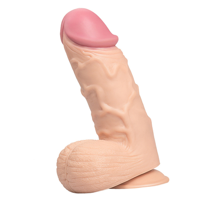 Dildos di silicone morbido e grande Tazza di aspirazione realistica Maschio pene artificiale per donna