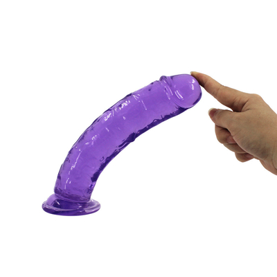 Realistico dildo con gelatina per principianti, 7 pollici di cristallo G-Spot dildo, pene flessibile con ventosa per mani libere Pl