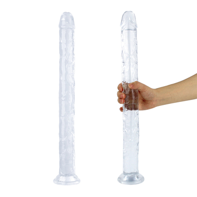 Realistico dildo con gelatina per principianti, 7 pollici di cristallo G-Spot dildo, pene flessibile con ventosa per mani libere Pl
