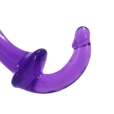 Erotici doppio estremo di alta trasparenza TPE pene strapon pene lesbico giocattoli sessuali dildo senza cinghia