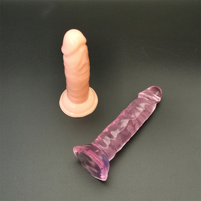 Gelatina Piccolo dildo Tazza di aspirazione Masturbazione femminile Realistic Penis G-spot Orgasmo Anale Plug Sex Toys per donne Prodotti per adulti