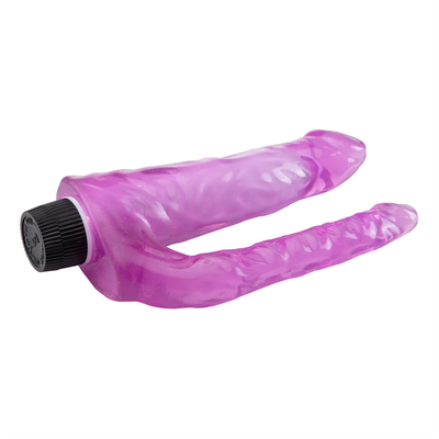 Nuovo arrivo giocattoli sessuali femminili vibranti doppio dildo TPE vibratore in promozione