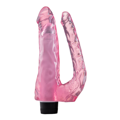 Nuovo arrivo giocattoli sessuali femminili vibranti doppio dildo TPE vibratore in promozione
