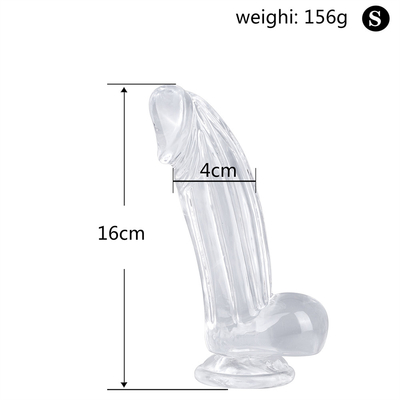 Dildos realistici Dildo trasparente con tazza di aspirazione giocattolo sessuale a mani libere gelatina Dildo materiale sicuro per il corpo e giocattoli sessuali per adulti per W