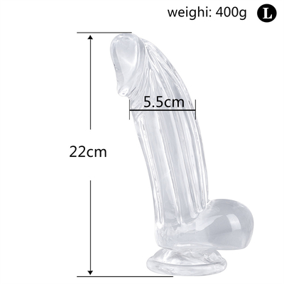 Dildos realistici Dildo trasparente con tazza di aspirazione giocattolo sessuale a mani libere gelatina Dildo materiale sicuro per il corpo e giocattoli sessuali per adulti per W