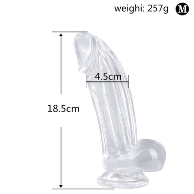 Dildos realistici Dildo trasparente con tazza di aspirazione giocattolo sessuale a mani libere gelatina Dildo materiale sicuro per il corpo e giocattoli sessuali per adulti per W