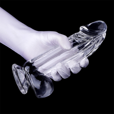 Dildos realistici Dildo trasparente con tazza di aspirazione giocattolo sessuale a mani libere gelatina Dildo materiale sicuro per il corpo e giocattoli sessuali per adulti per W