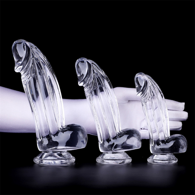 Dildos realistici Dildo trasparente con tazza di aspirazione giocattolo sessuale a mani libere gelatina Dildo materiale sicuro per il corpo e giocattoli sessuali per adulti per W