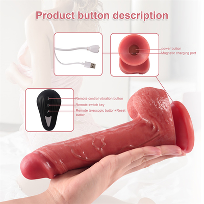 Grandi giocattoli realistici del sesso del vibratore del dildo dei dildi di aspirazione della tazza del pene del fallo enorme telecomandato senza fili di intimità per l'adulto W