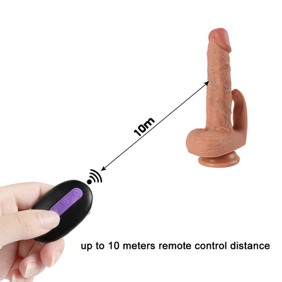 Vibrazione a controllo remoto Grande dimensione pene artificiale riscaldato e vibratore adulto giocattolo sessuale lesbica dildo femminile