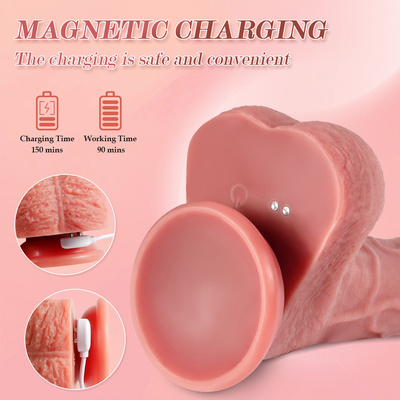 Controllo remoto wireless Silicone Penis Masturbazione femminile Prodotti per adulti Sex Toy Riscaldamento Telescopico Dildo Vibratori