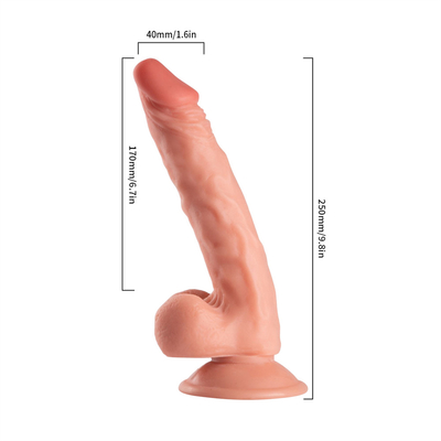 9.25 pollici Big Dick Drop Spedizione Plastica morbida PVC Prodotto campione gratuito Grande nero dildo pene e vibratori per donne