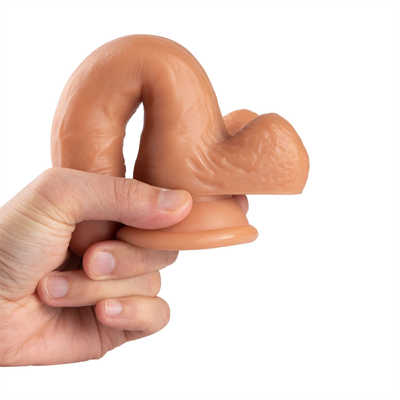 Negozio di sesso prezzo economico 8,25 pollici vaginale masturbazione anale PVC succionare dildo realistici