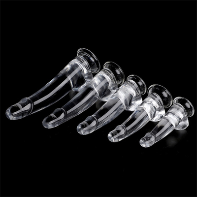 Realistico Dildo trasparente 8,6 pollici trasparente Glance piccole grosso spessore Dildo con ventosa flessibile Jelly Penis Dong Sex To