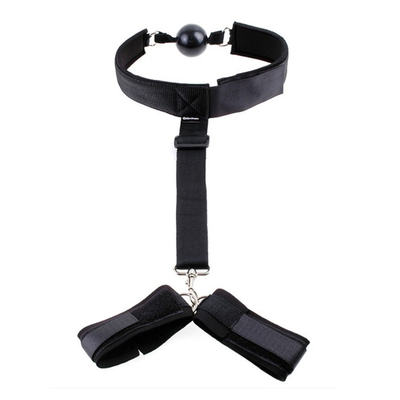 Negro 2 in 1 Erotismo Manette inverse Sulla schiena Silicone Massello Massello Superiore Bondage Giocattoli BDSM Strumenti di flirt di coppia
