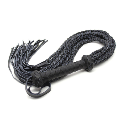 Bdsm tessitura Pu pelle Led frusta Multiple nero e rosso intrecciato corda cavallo frusta sesso popolare sm bdsm schiavo feticismo