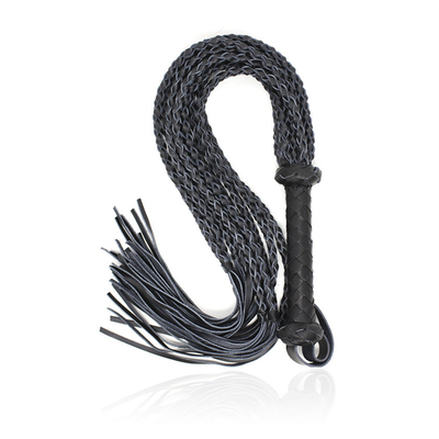 Bdsm tessitura Pu pelle Led frusta Multiple nero e rosso intrecciato corda cavallo frusta sesso popolare sm bdsm schiavo feticismo