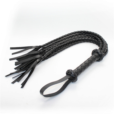 Bdsm tessitura Pu pelle Led frusta Multiple nero e rosso intrecciato corda cavallo frusta sesso popolare sm bdsm schiavo feticismo
