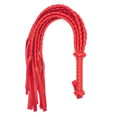 Bdsm tessitura Pu pelle Led frusta Multiple nero e rosso intrecciato corda cavallo frusta sesso popolare sm bdsm schiavo feticismo