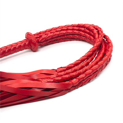 Bdsm tessitura Pu pelle Led frusta Multiple nero e rosso intrecciato corda cavallo frusta sesso popolare sm bdsm schiavo feticismo