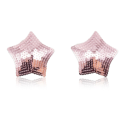 Sequin Reutilizzabile Silicone Adesivo Copertura Nipple Pastes Reggiseno Con Tassel Star Pastes Copertura Nipple