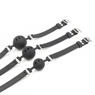 Balla di silicone, bocca respirante con cintura di silicone per il gioco per adulti