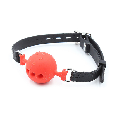 Balla di silicone, bocca respirante con cintura di silicone per il gioco per adulti