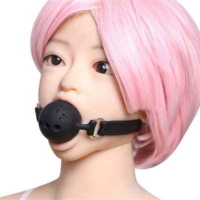 Balla di silicone, bocca respirante con cintura di silicone per il gioco per adulti