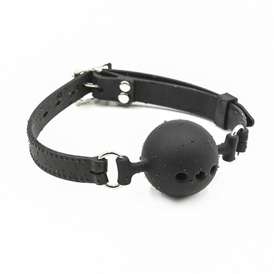 Balla di silicone, bocca respirante con cintura di silicone per il gioco per adulti