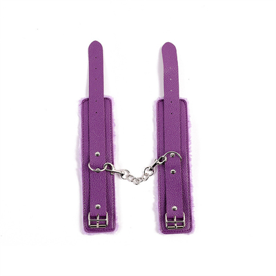 Manicotte pelose di pelliccia Manicotte da sesso in pelle Giocattoli erotici per adulti bdsm Dispositivi di contenimento Catene SM manette di schiavitù