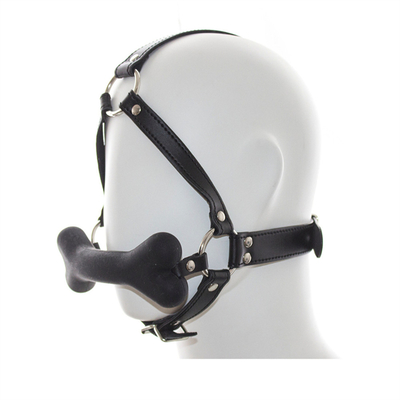 SM Dog Bone Mouth Gag Plug Silicone BDSM Pelle coppie Flirtando Ritenuta Giocattoli Adulti Per Coppia