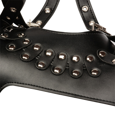 Abito Collo Restrainment Faux Cuoio Corpo Arnesto Strap Wear Cupless Cool Adult Games Prodotti sessuali