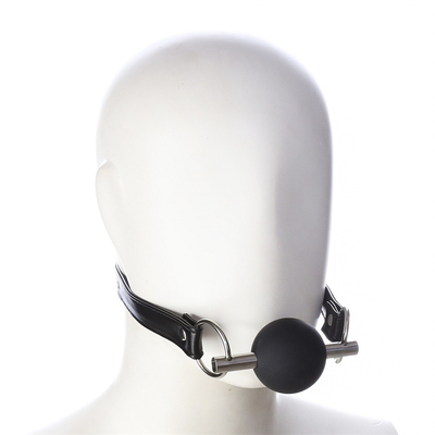 Adulto SM Bondage Gear Bocca Ball Gag Con PU cuoio Strap Fetish Couple Restraint giocattoli