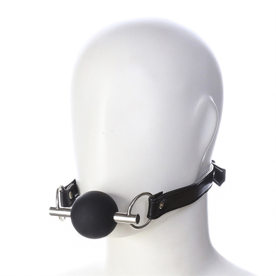 Adulto SM Bondage Gear Bocca Ball Gag Con PU cuoio Strap Fetish Couple Restraint giocattoli