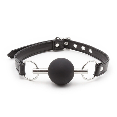 Adulto SM Bondage Gear Bocca Ball Gag Con PU cuoio Strap Fetish Couple Restraint giocattoli