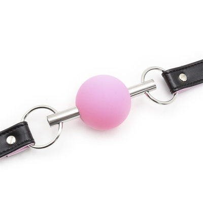 Adulto SM Bondage Gear Bocca Ball Gag Con PU cuoio Strap Fetish Couple Restraint giocattoli