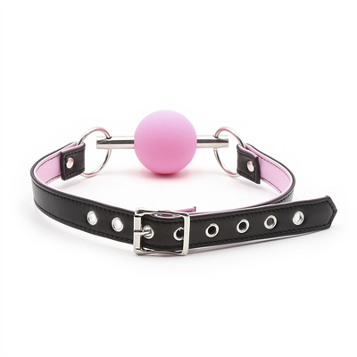 Adulto SM Bondage Gear Bocca Ball Gag Con PU cuoio Strap Fetish Couple Restraint giocattoli