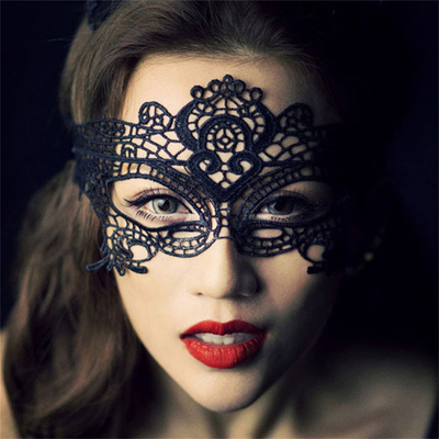 Maschera oculare a pizzo vuoto Bar Night Show Prop Mascherata Ballo Nero Maschera di pizzo sexy