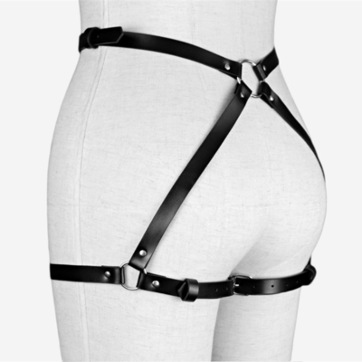 Giarrettiera di pelle punk regolabile cintura cintura sesso corpo gambe imbracatura BDSM femminile
