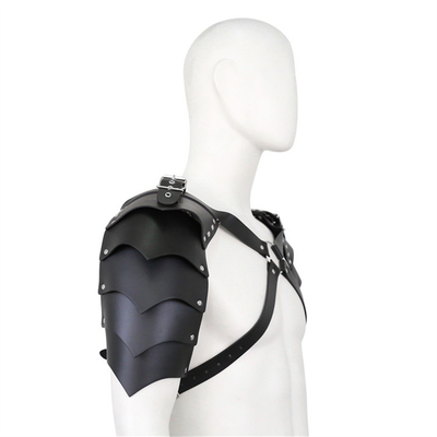 Ultimo Cool Design BDSM Bondage Fetish Uomo Spalla Falsa Pelle Gay Nera Cintura al petto