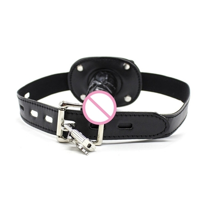 SM Adult Erotica Dildo Mouth Plugs Dildos lunghi neri Per il sesso Bocca aperta Bondage Gag Prodotti alternativi per adulti Erotica M