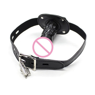 SM Adult Erotica Dildo Mouth Plugs Dildos lunghi neri Per il sesso Bocca aperta Bondage Gag Prodotti alternativi per adulti Erotica M