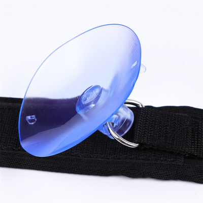 Manette di cotone nero da schiavitù con forte aspiratore per giochi di cosplay