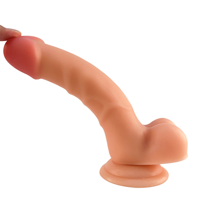 Software di alta qualità all'esterno duro all'interno pene di silicone artificiale sesso adulto enorme dildo
