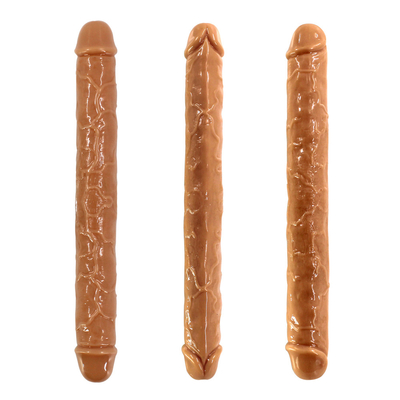 Xese Best Seller Immensi doppi teste medicali TPE di alta qualità giocattoli sessuali lesbiche grossi dildo realistici per donne