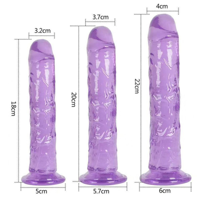 Un dildo artificiale di aspirazione forte. Un dildo artificiale di pene gelatina.