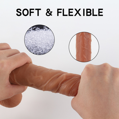 10 modalità 9.6 "vibratore dildo di spinta, dildo vibranti realistici telecomandati