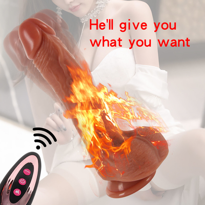 10 modalità 9.6 "vibratore dildo di spinta, dildo vibranti realistici telecomandati